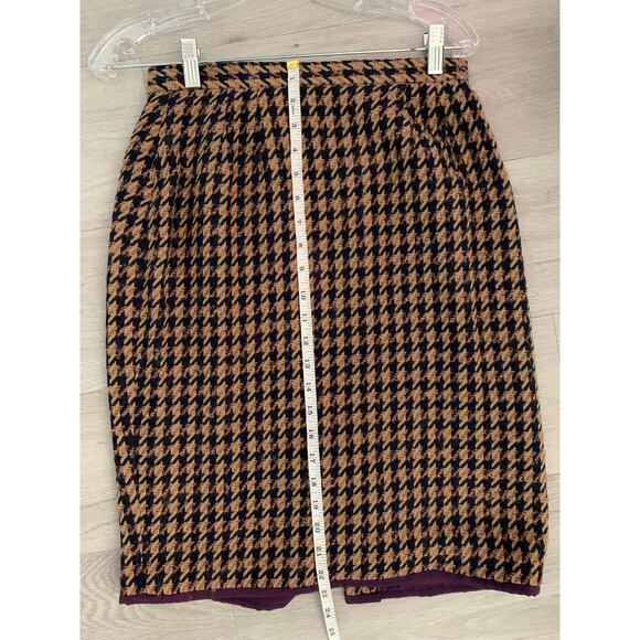 Vintage 1980 Christian Dior Herringbone Wool 2pc Set - Picture 8 of 10